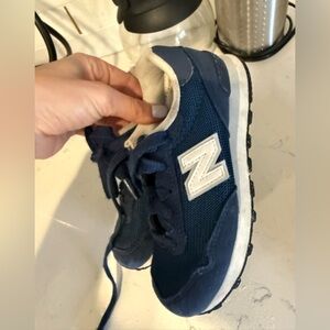 New Balance Kids Navy Blue and White Casual Sneakers